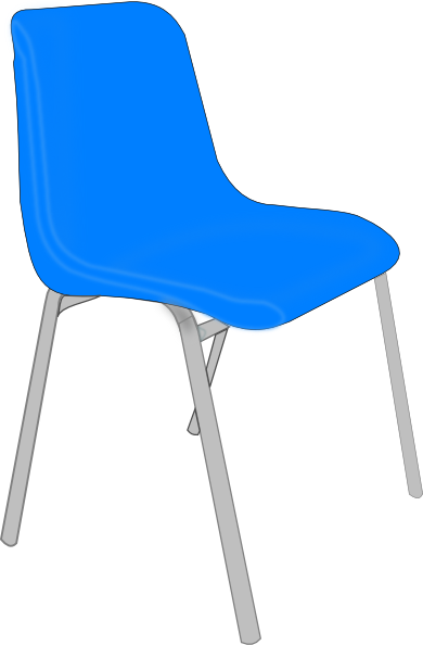 Clipart Chair Small Chair - School Chair Transparent Background (390x594), Png Download
