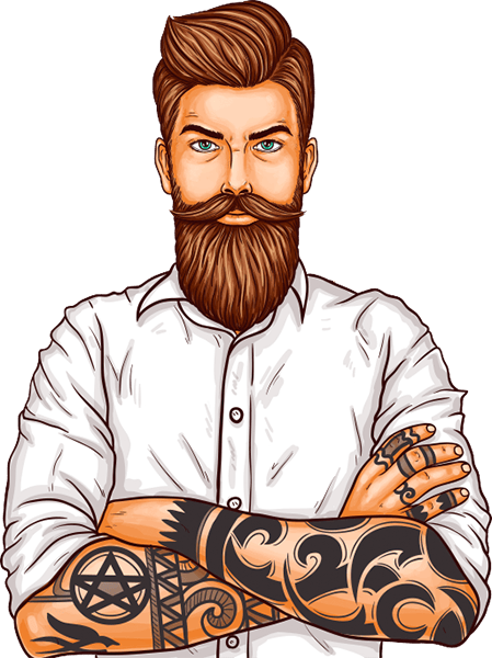 Tatjack - Beard (449x600), Png Download