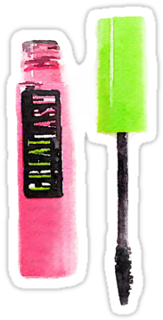 New Photographic Backgrounds Mascara Watercolor Trendy - Make Up Tumblr Sticker (375x360), Png Download