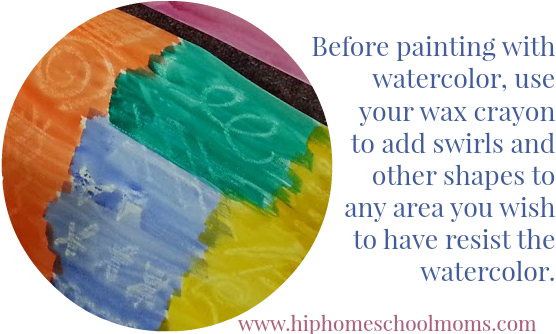 Before Painting With Watercolor, Use Your Wax Crayon - Watercolor Painting (577x333), Png Download