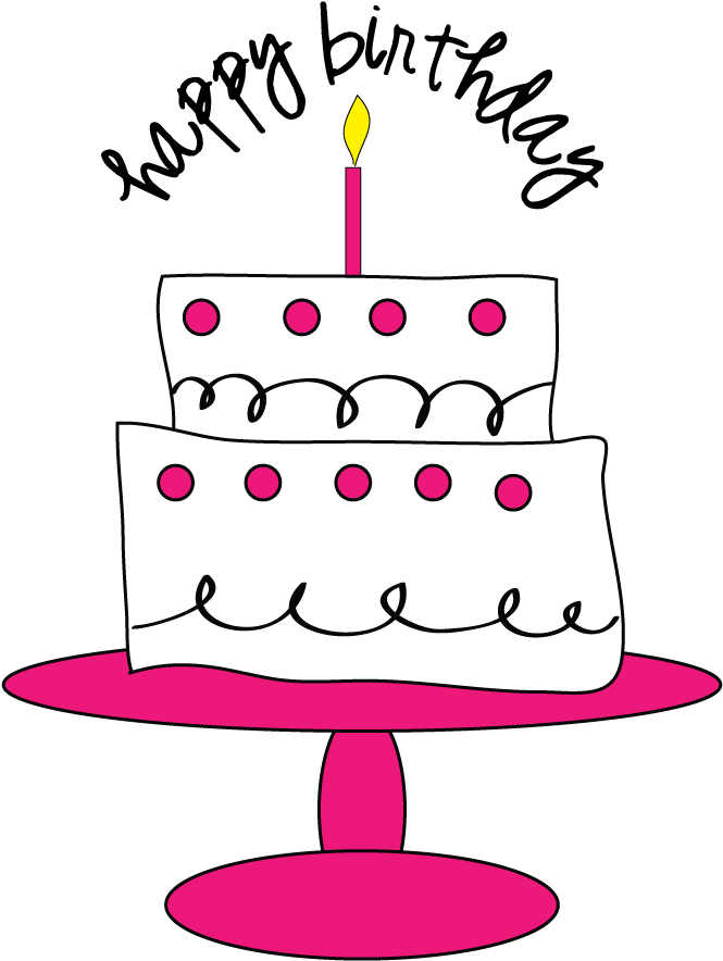 Birthday Cake Hat Clipart - Cute Birthday Clipart Free (700x908), Png Download