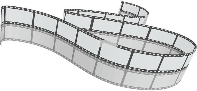Filmstrip Cinema Stripes Film Video Camera - Film Tape Transparent Background (680x340), Png Download