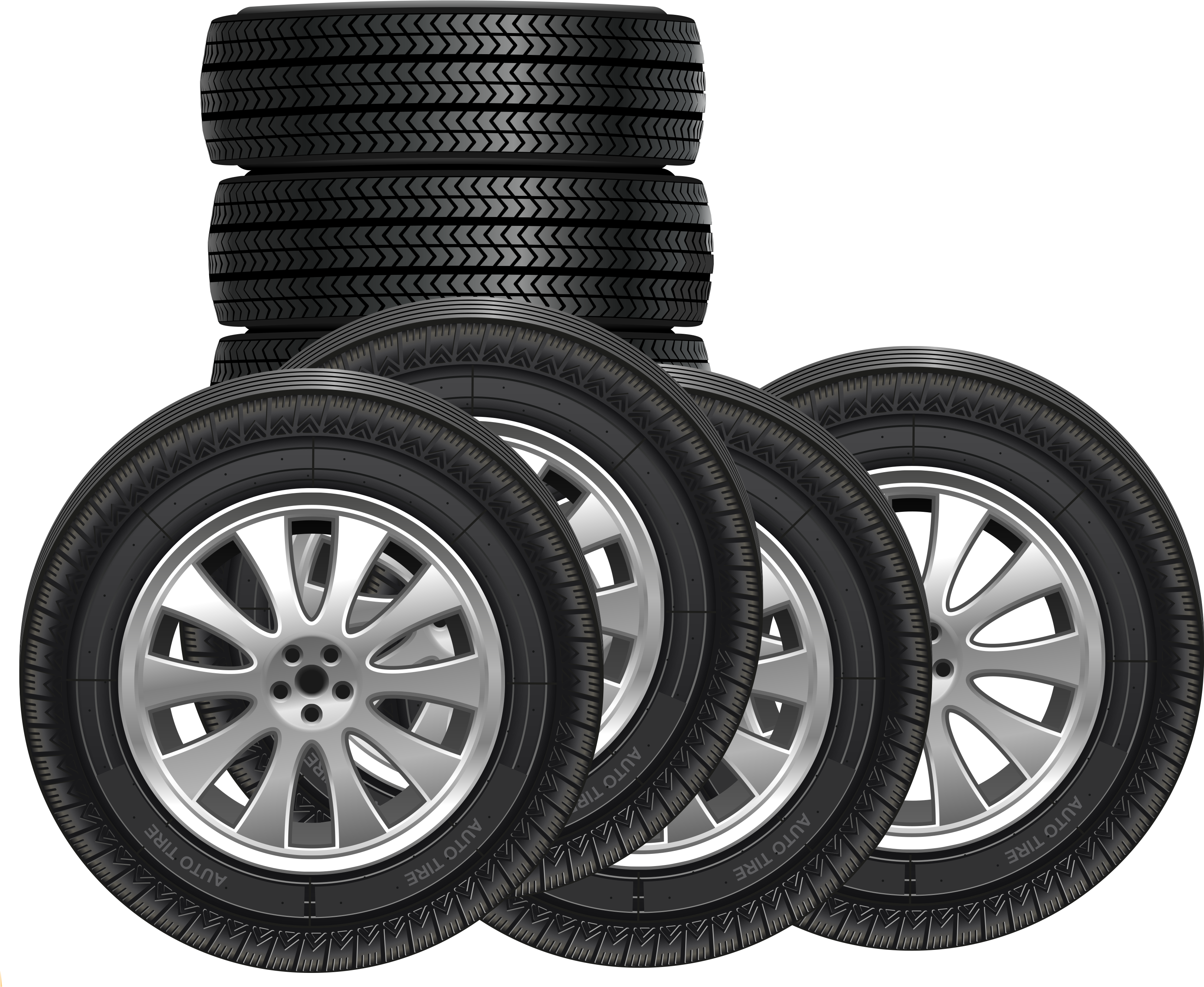 Car Tires Png Clip Art - Clip Art Tyres (3284x2753), Png Download
