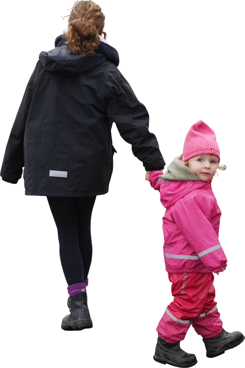 People Transparent Png - People Walking Winter Png (734x1100), Png Download