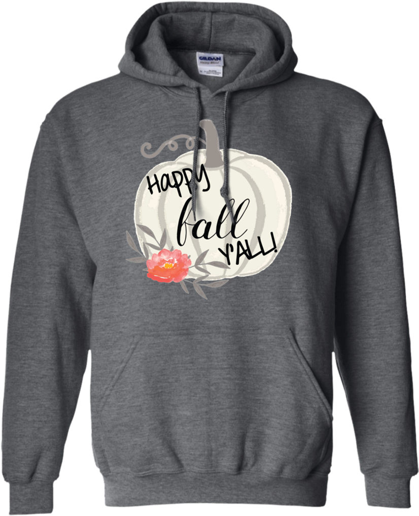 Happy Fall Y'all Watercolor Pumpkin Hoodie Sweatshirt - Cute Volleyball Shirts For Moms (1024x1024), Png Download