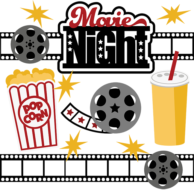 Movie Night Svg Collection Svg Files For Scrapbooking - Movie Night Clip Art (648x634), Png Download
