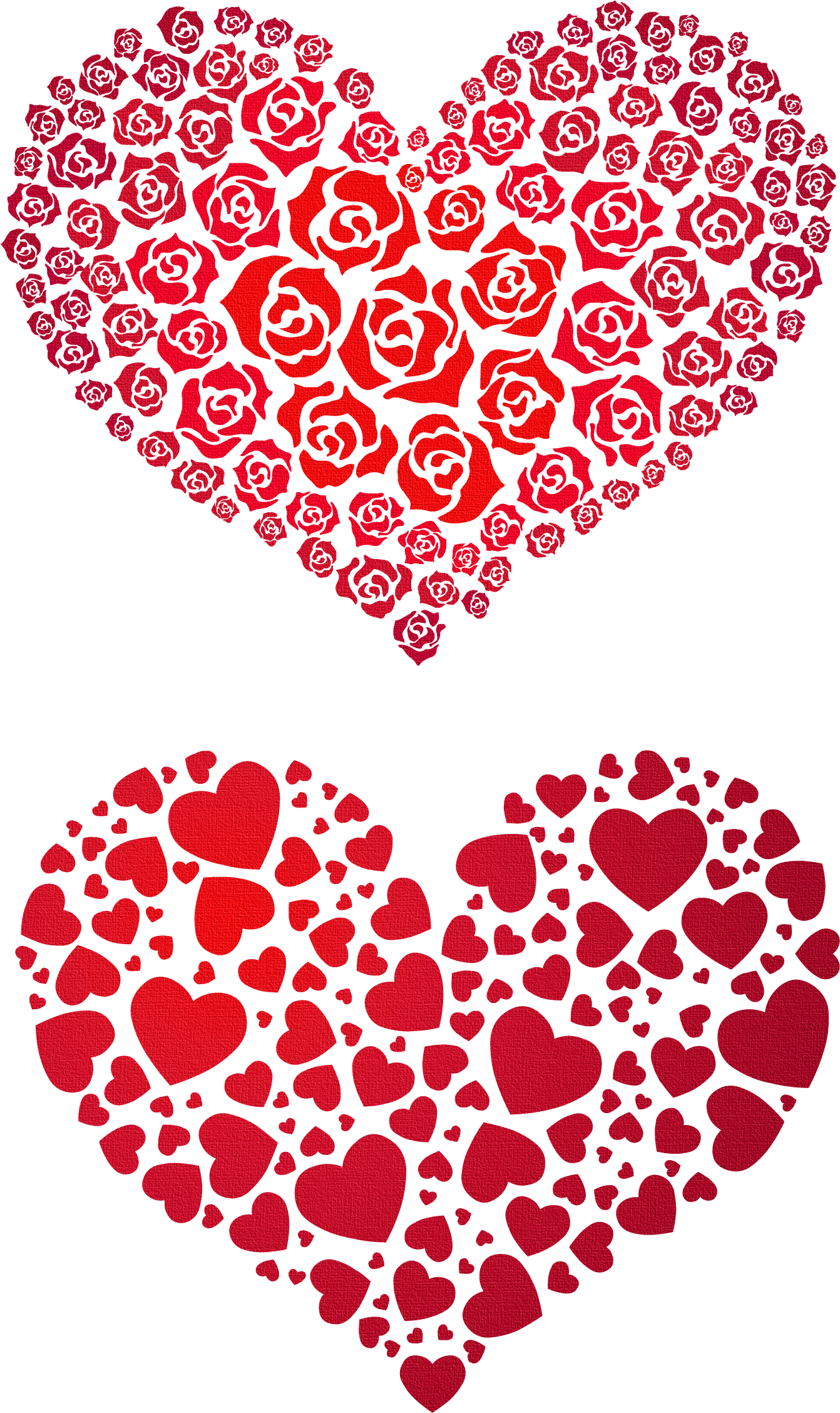 Valentine Hearts Png Clipart (1403x2339), Png Download
