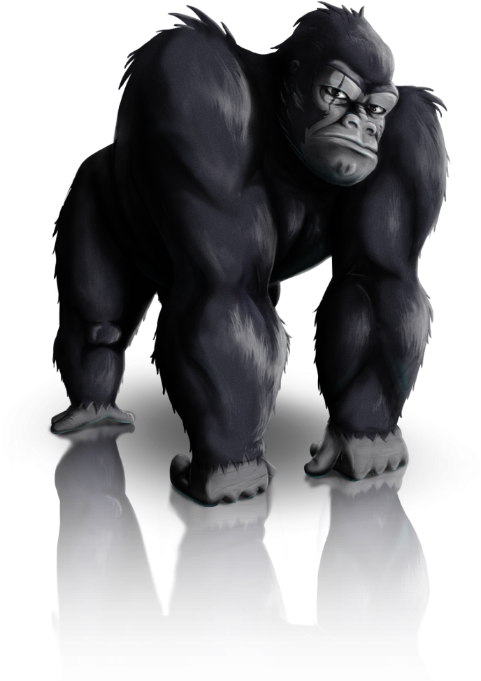 Download Gorilla Latest - Silverback Gorilla Cartoon (967x1024), Png Download
