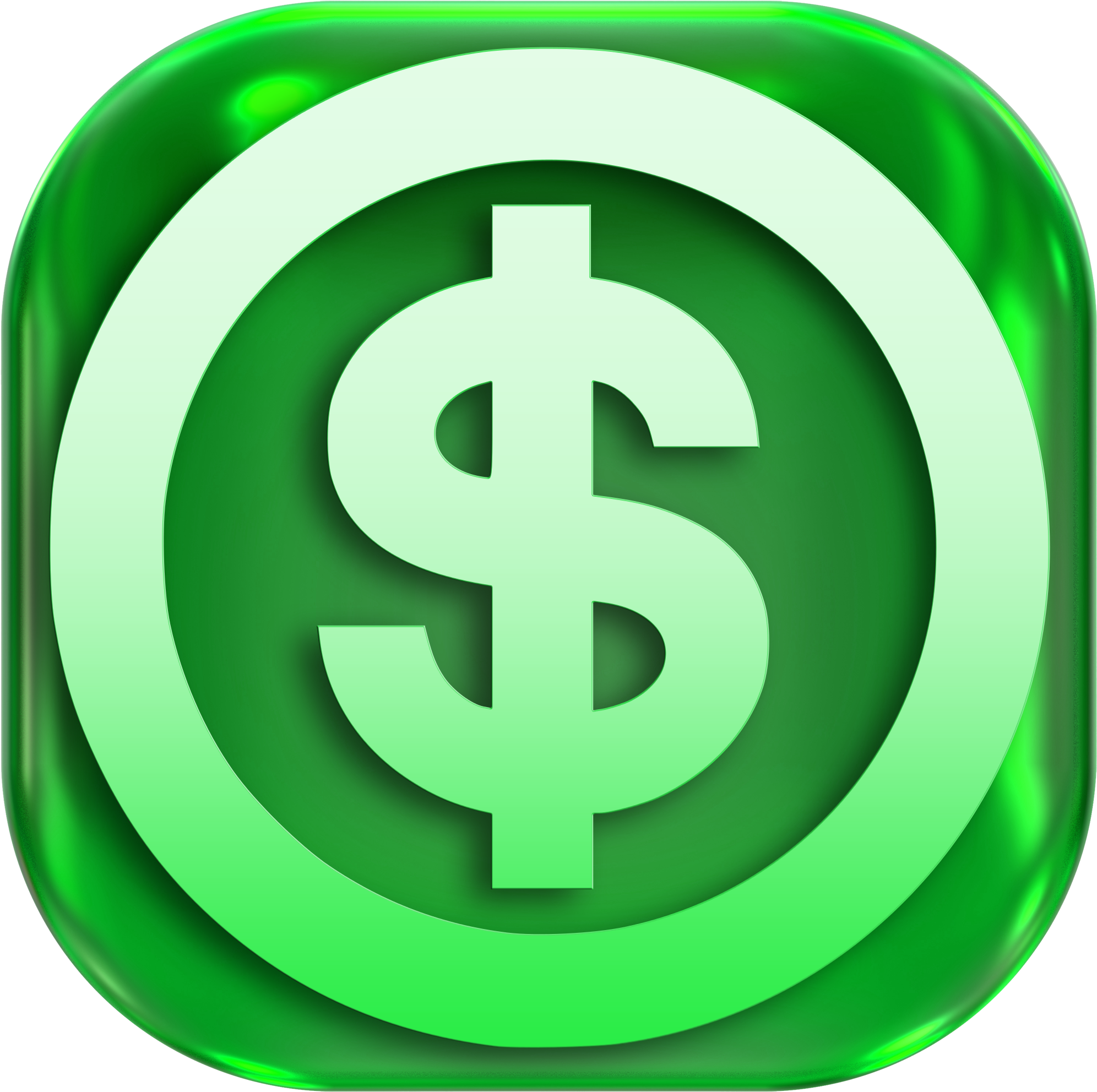 Green Dollar Png Pic - Logo Dollar Png (1024x1024), Png Download