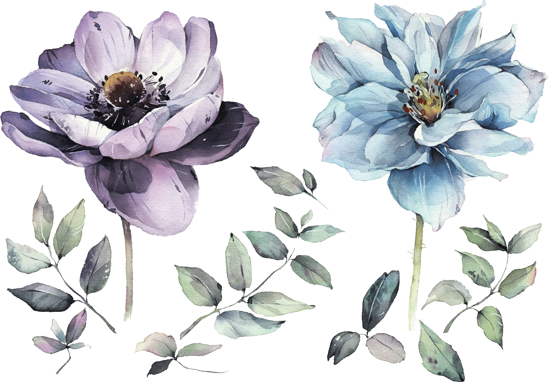 Summer Flowers - Flower Тату Цветов Png (2000x2000), Png Download