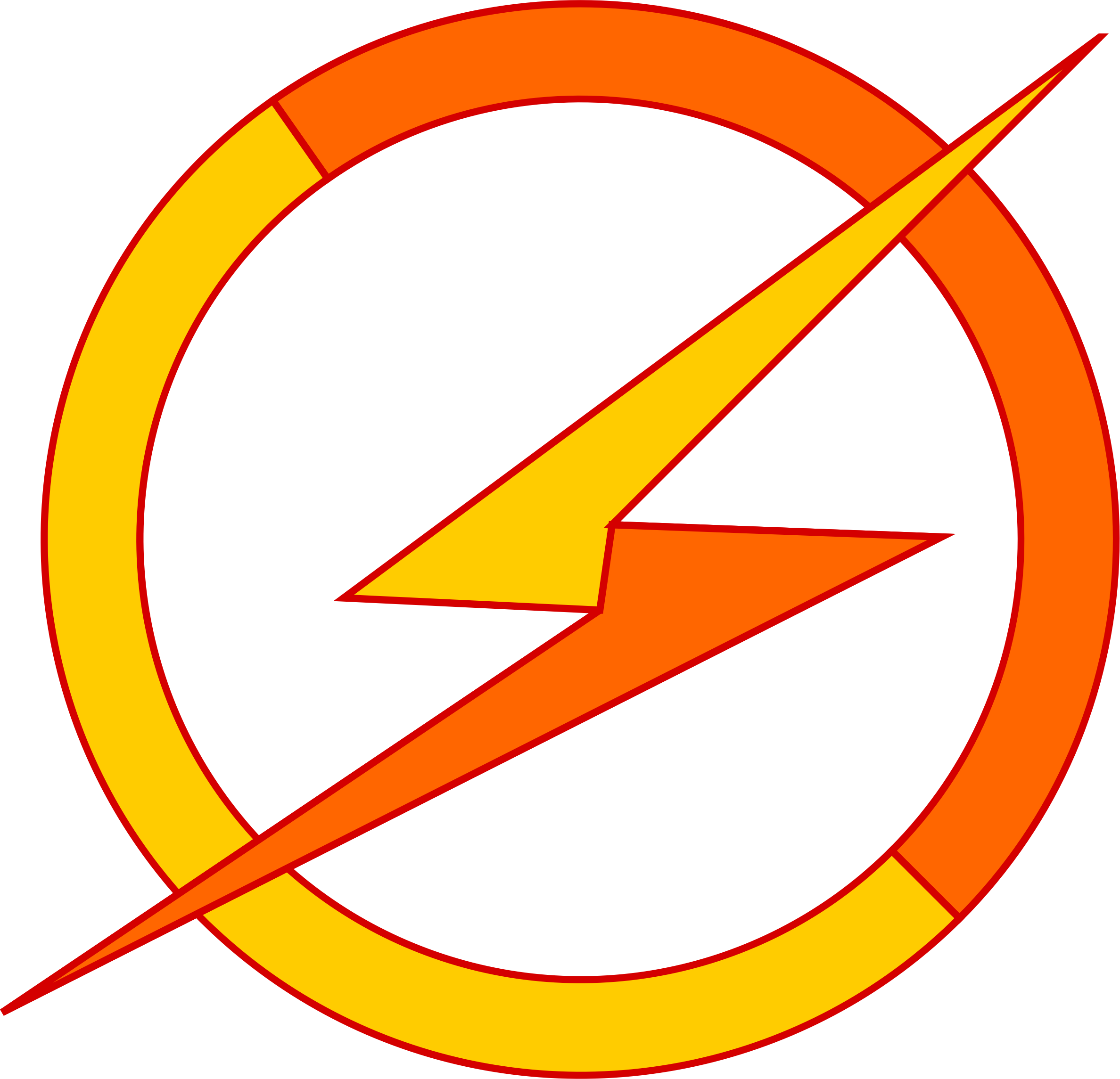 This Free Icons Png Design Of Bicolor Lightning Bolt (2376x2290), Png Download