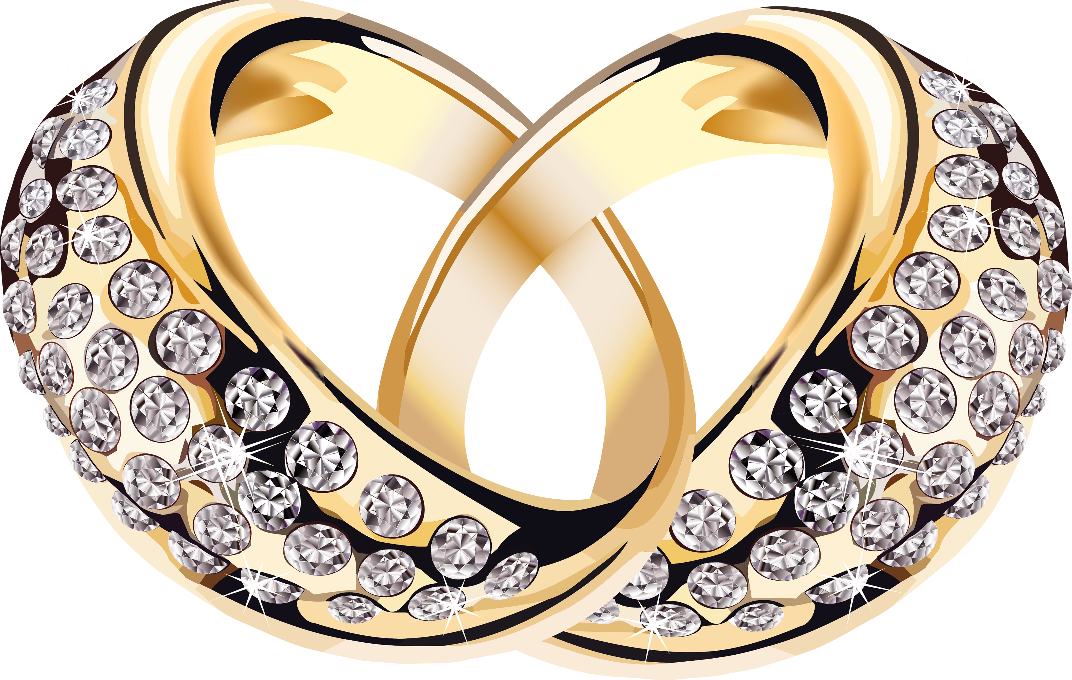 Ring Png - Golden Wedding Ring Png (3507x2224), Png Download