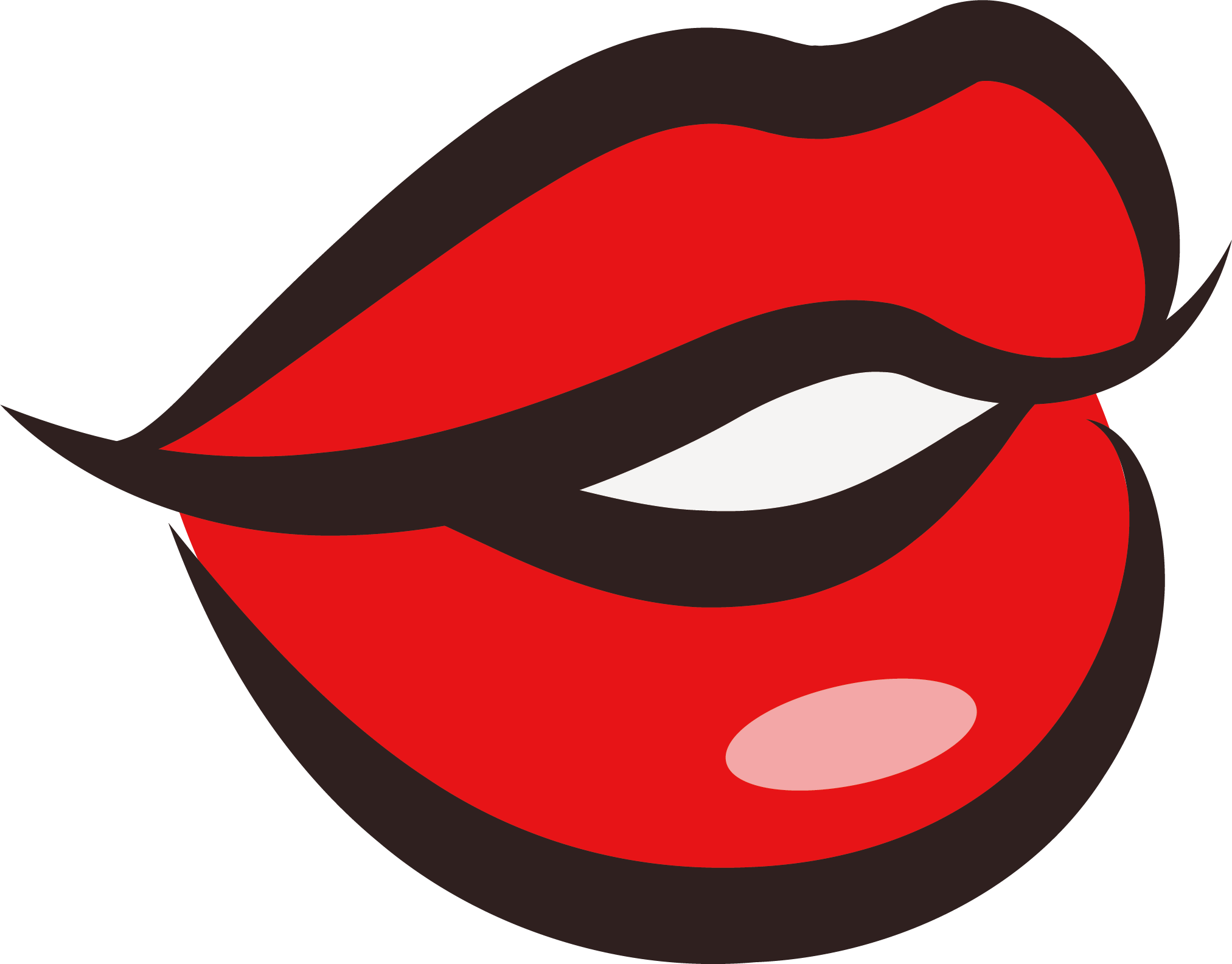Kiss Watercolor Painting Lip Clip Art - Kiss (2025x1585), Png Download
