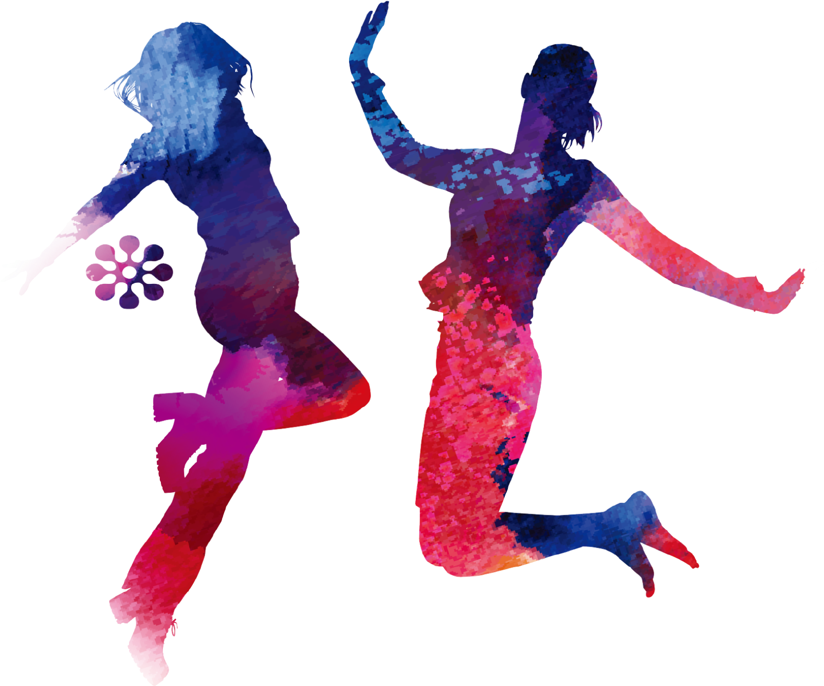 Minimalistic Colorful Portrait Silhouette Youth Festival - Portable Network Graphics (2200x1674), Png Download