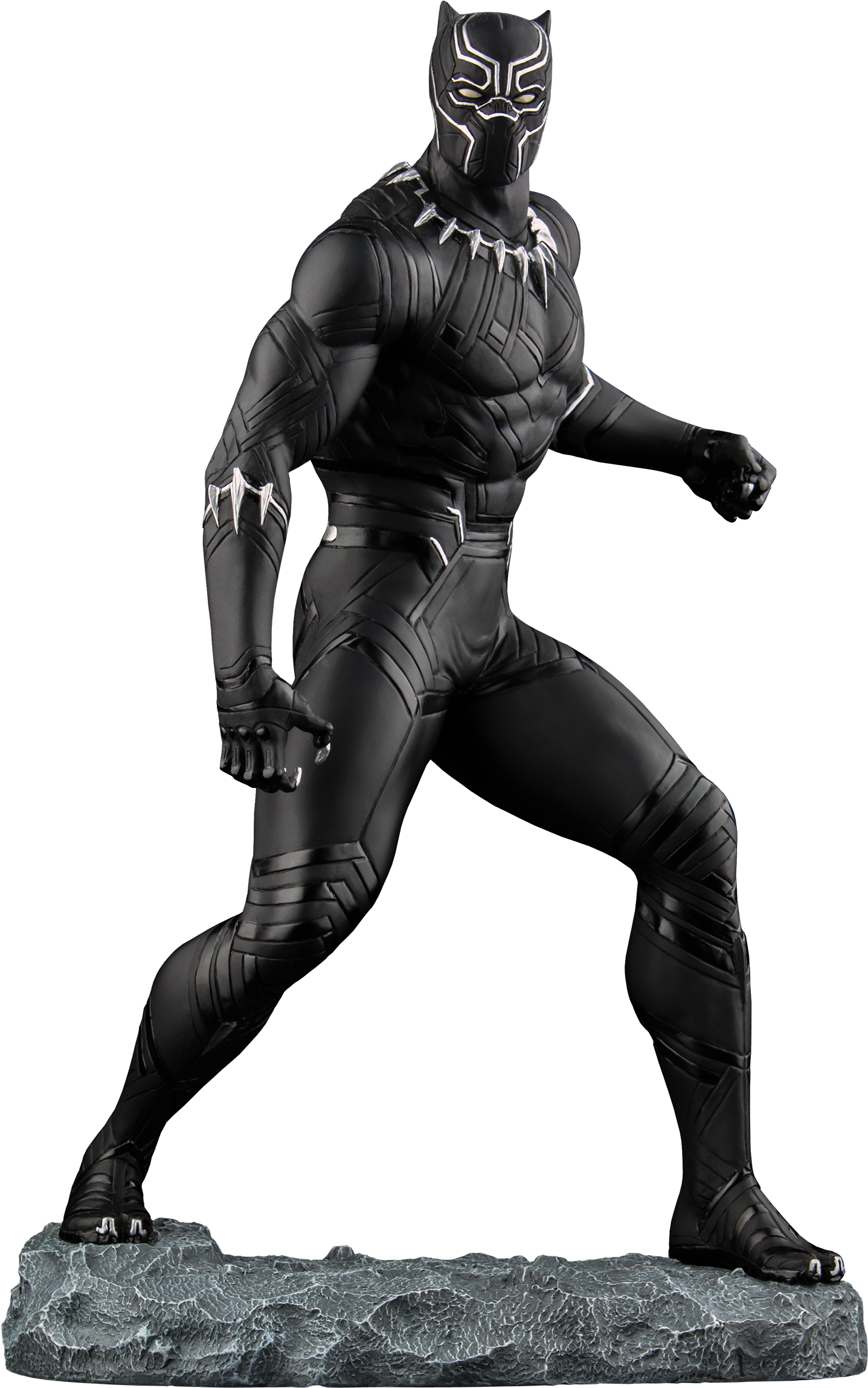 Panth1 - Black Panther Civil War Statue (1500x2326), Png Download