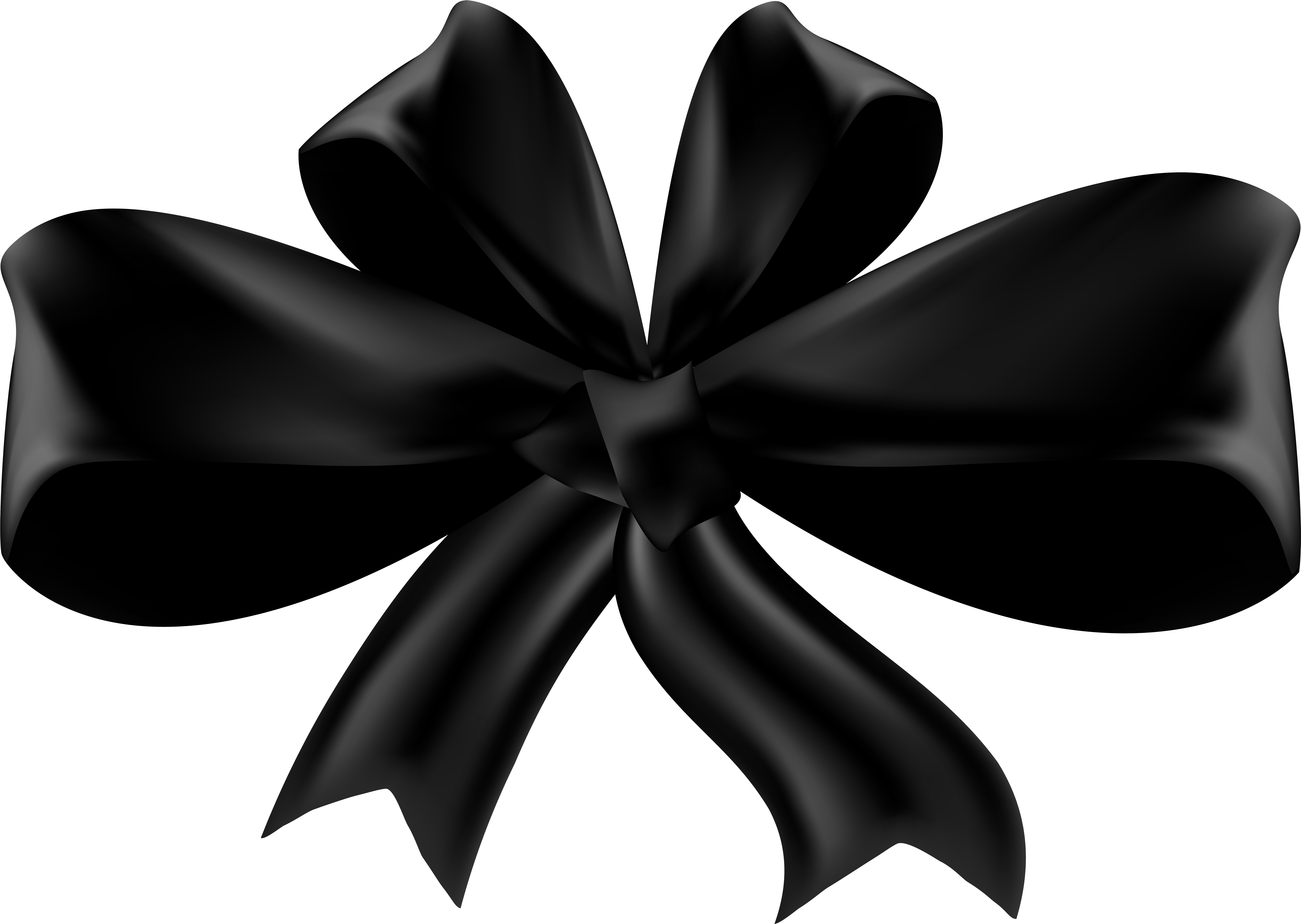 Black Bow Png Clip Art - Bow Png (8000x5681), Png Download