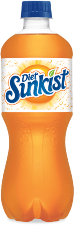 Sunkist Orange Diet - Diet Sunkist Orange Soda, 20 Fl Oz Bottle (285x800), Png Download