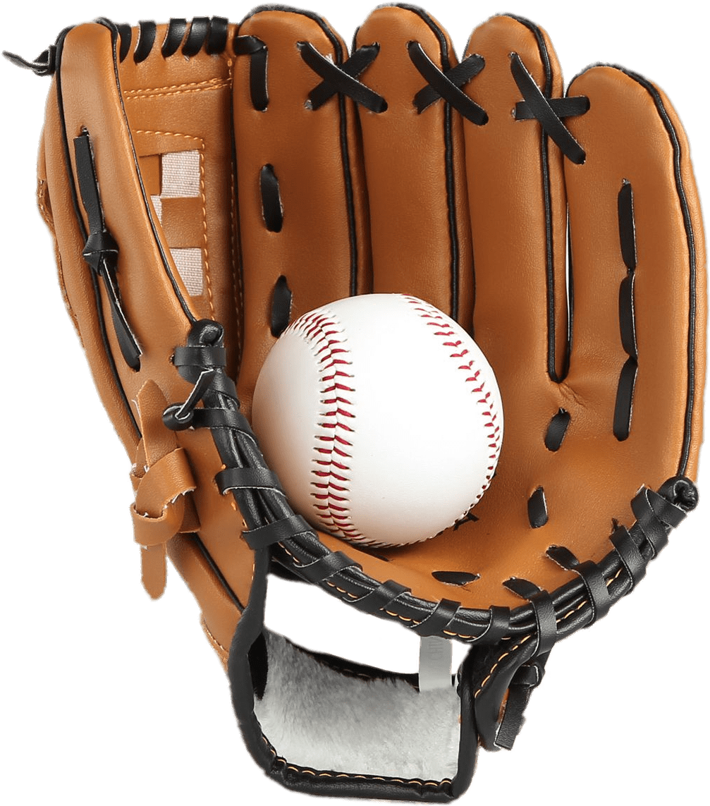 Baseball Bat Clipart Brown Thing - Baseball Glove Transparent (1200x1200), Png Download