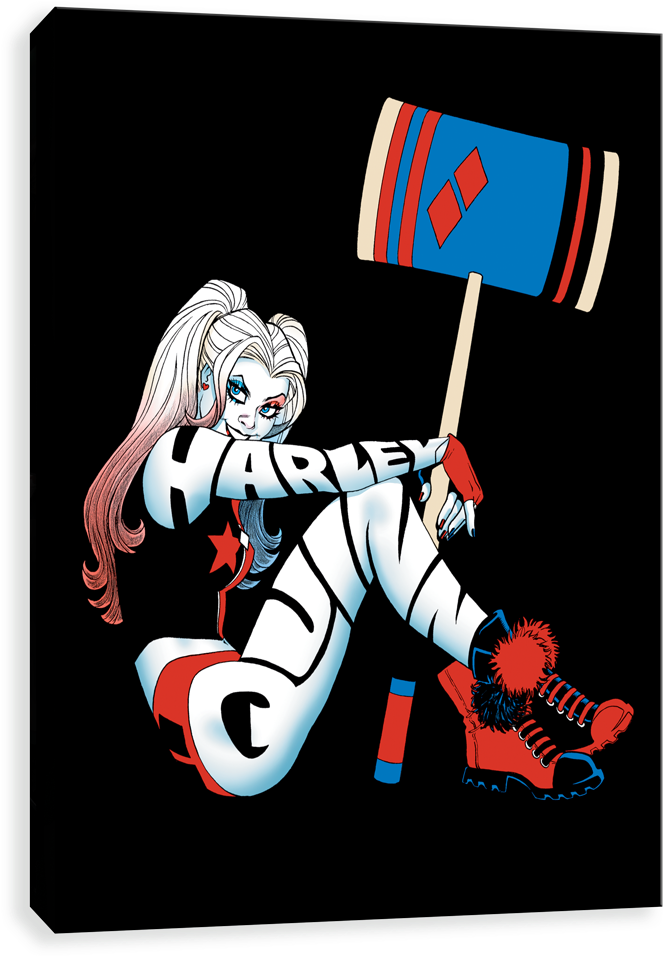 Harley Quinn - Harley Quinn Vol 6 Black White And Red All Over (1000x1000), Png Download