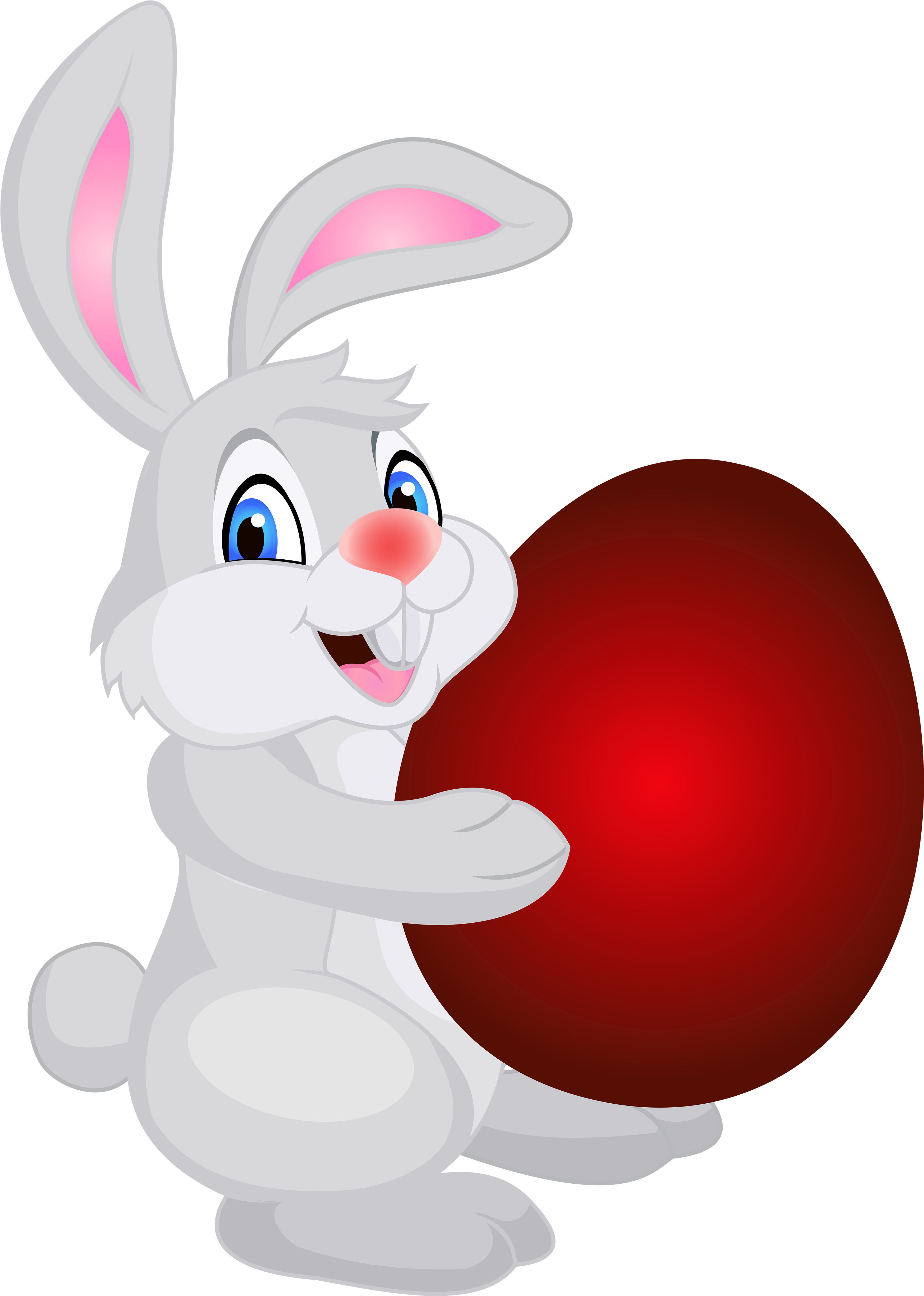 Easter Bunny Red Egg (3564x5000), Png Download