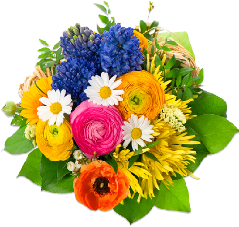 Bouquet Round Transparent Stickpng - Flower Bouquet Png Transparent (497x464), Png Download