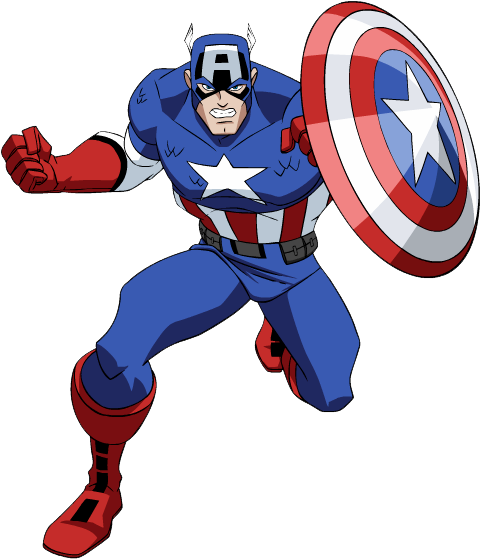 Thor Clipart Captain America Shield - Captain America Clipart (496x573), Png Download