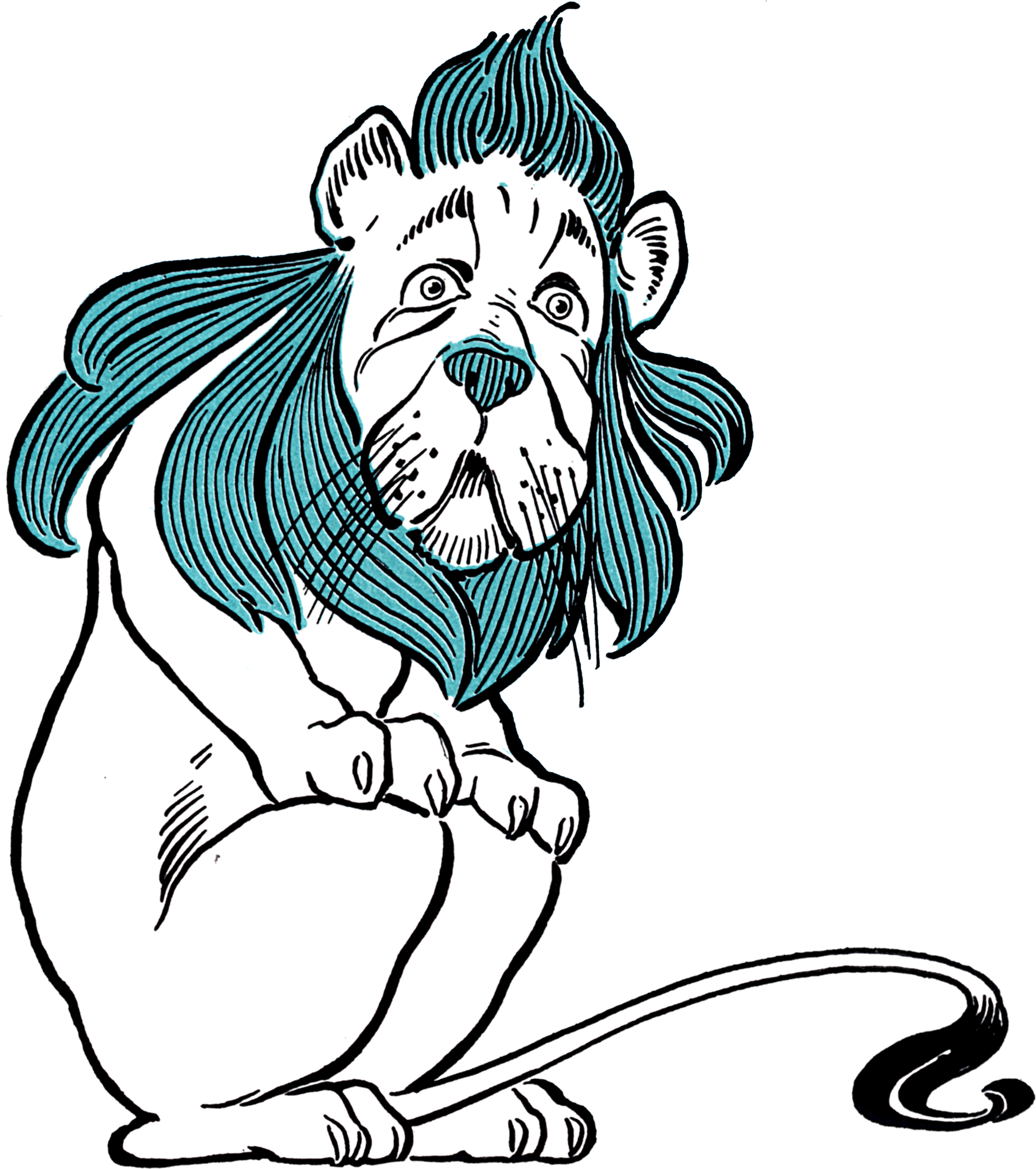 Cowardly Lion - Wonderful Wizard Of Oz Lion (902x1024), Png Download