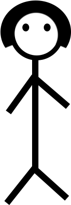 Stick Figure Girl Png - Stick Figure Png Transparent (472x472), Png Download