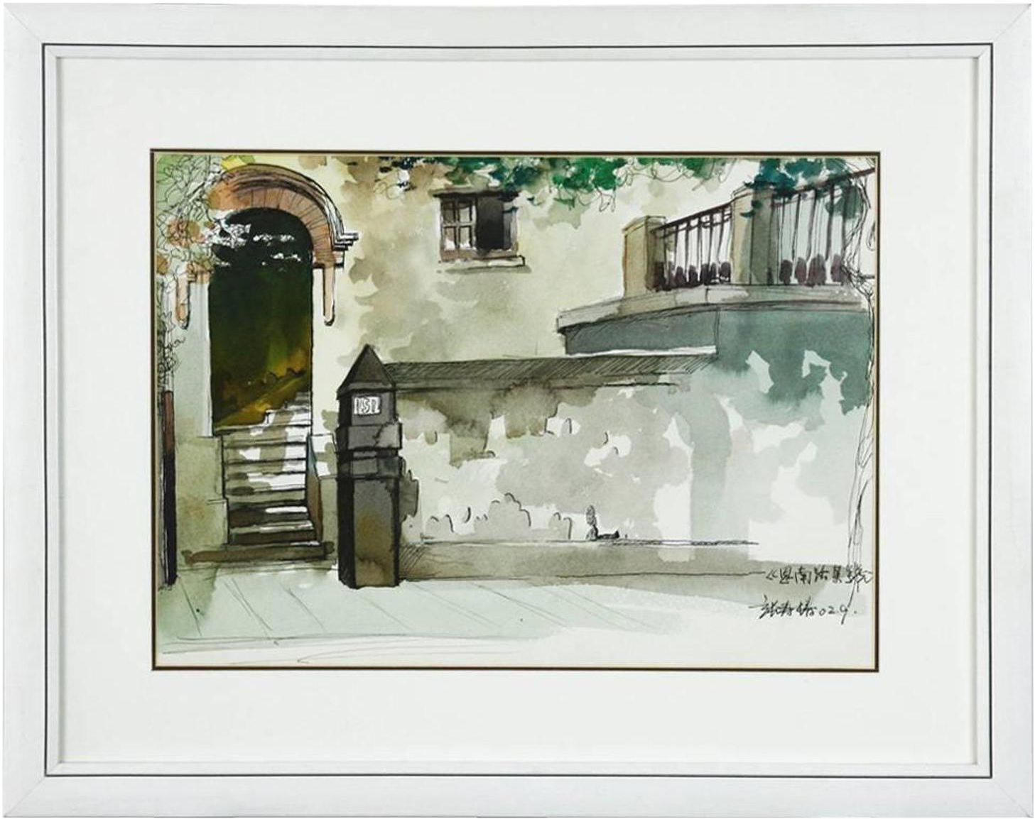 Chinese Watercolor Painting House On Sinan Road - Watercolor Painting (1618x1281), Png Download