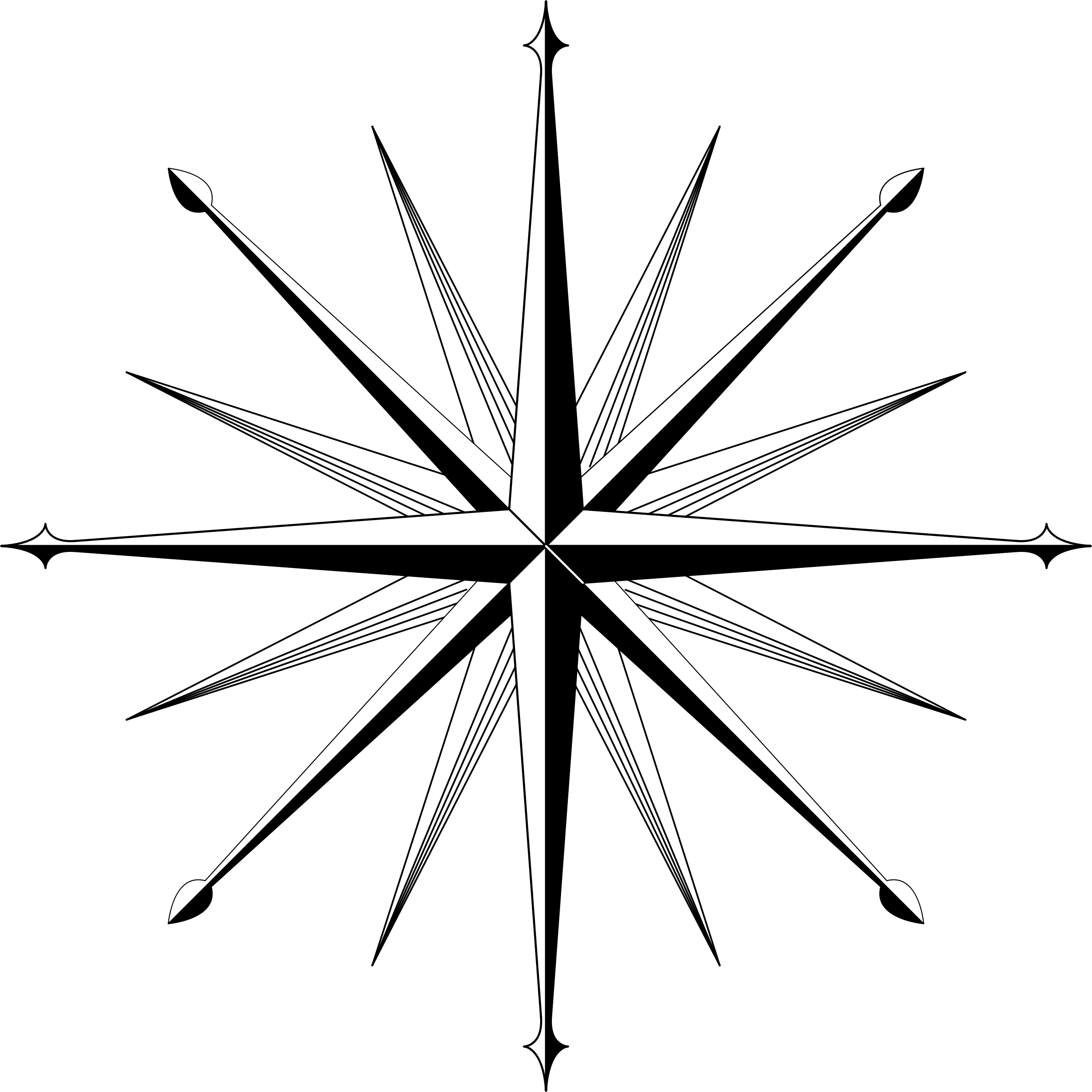 This Free Icons Png Design Of Wind Rose / Compass Rose (2400x2400), Png Download