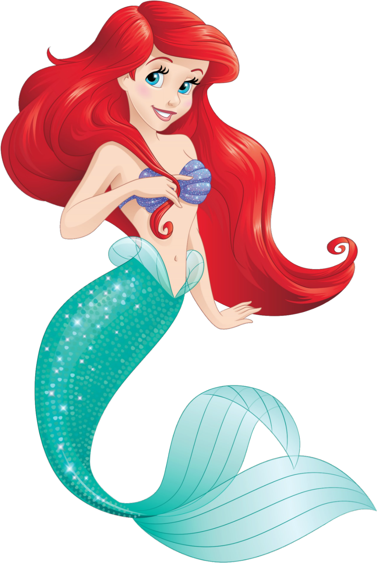 Disney Princess Ariel Mermaid 2015 - Little Mermaid Transparent Background (1280x1902), Png Download