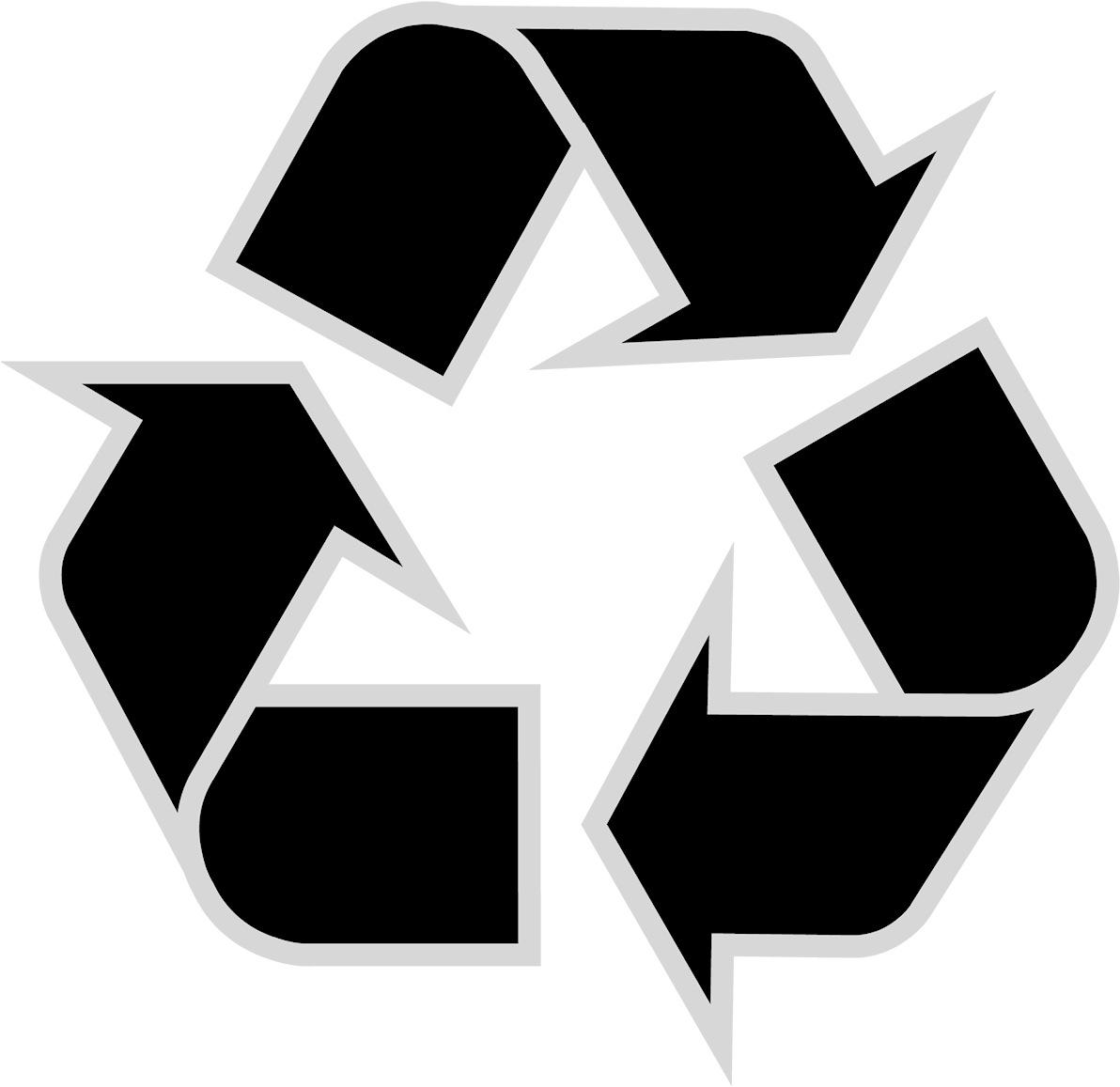 Recycling Symbol Icon Outline Sol - Earth Day Recycling Posters (1200x1171), Png Download