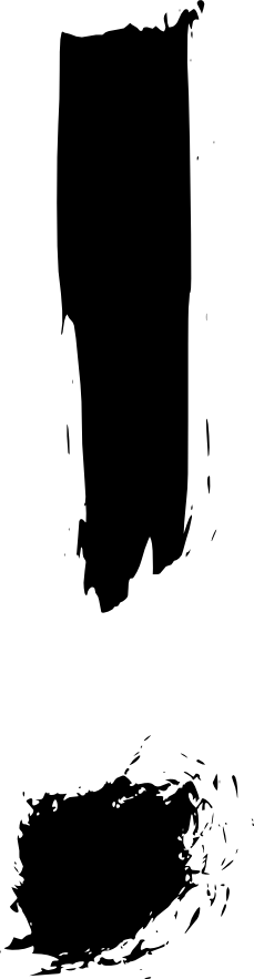 Free Download - Grunge Exclamation Mark (229x883), Png Download