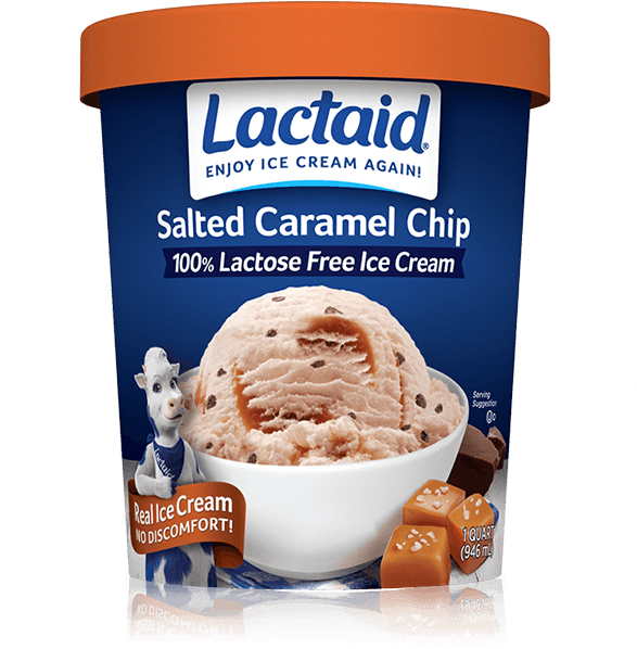 Lactaid® Salted Caramel Chip Ice Cream - Lactaid Ice Cream (640x640), Png Download