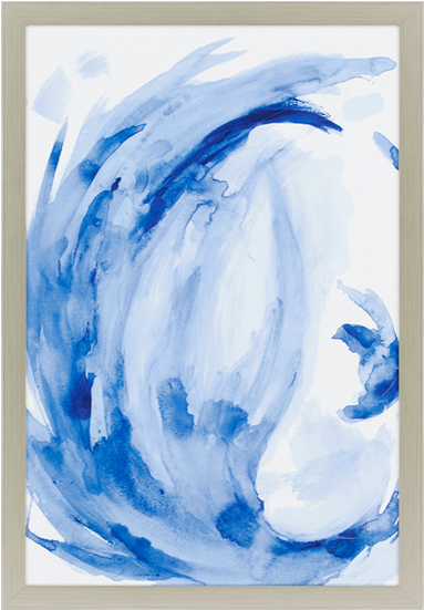 Blue Swirl Ii - Painting (550x550), Png Download