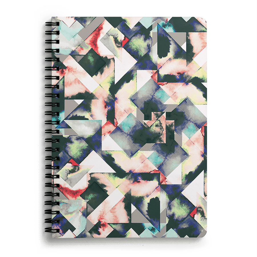 Dailyobjects Watercolor Marble Tiles A5 Notebook Plain - Tile Art (900x900), Png Download