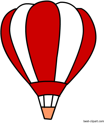 Free Red And White Hot Air Balloon Clip Art - Hot Air Balloon (450x450), Png Download