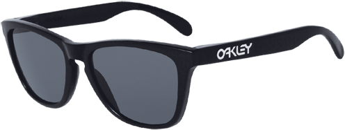 Oakley Frogskins Oo 9013 - Polished Black/grey (500x300), Png Download