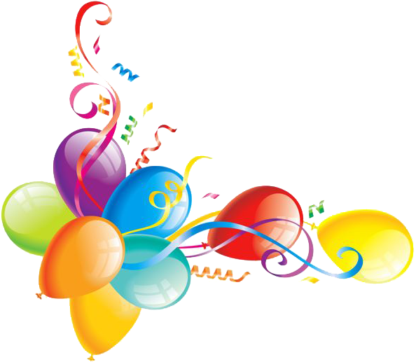 Balloons Clipart Corner - Custom 8th Birthday Party Invitation Balloons Card (600x519), Png Download