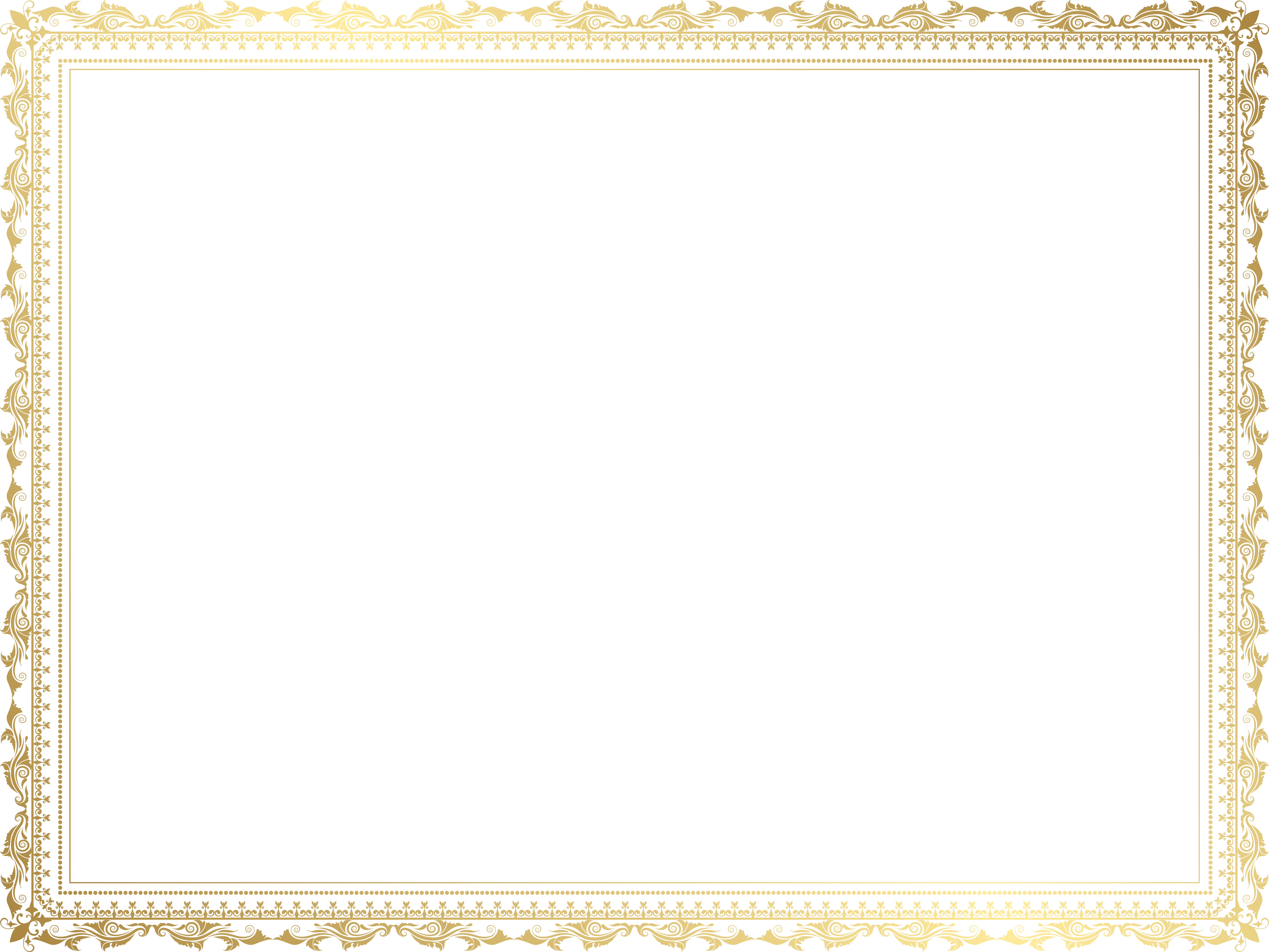 Decorative Border Png (8000x6003), Png Download