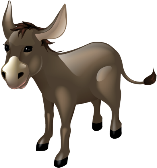 Donkey Clipart 3 Image - Mule Clipart (600x600), Png Download