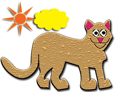 Interactive Pet Mountain Lion - Cartoon (400x313), Png Download