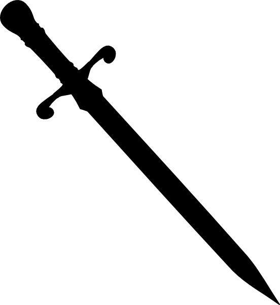 Download Hd Sword Png Black Clip Art Library Sword Silhouette Png Transparent Png Image Nicepng Com