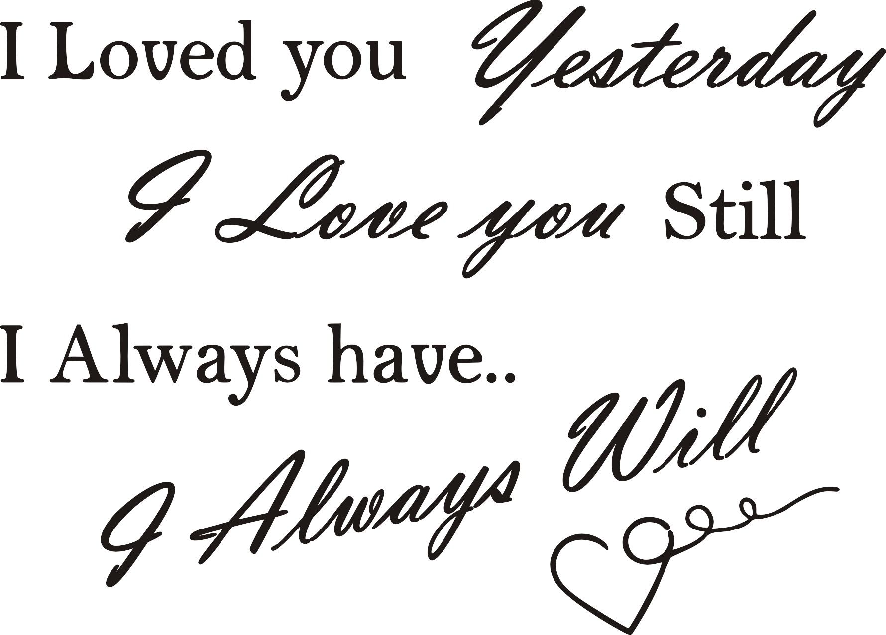 308619i Love You - Png I Love U (1780x1276), Png Download
