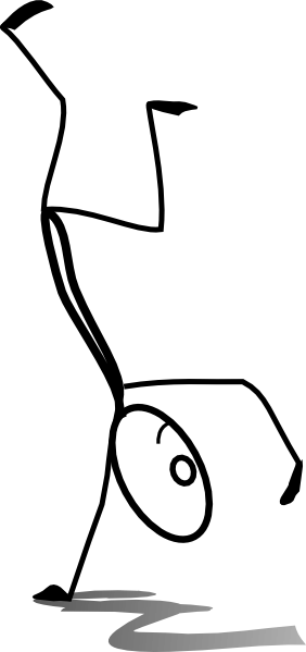 Stick Figure Dancing Png (282x599), Png Download