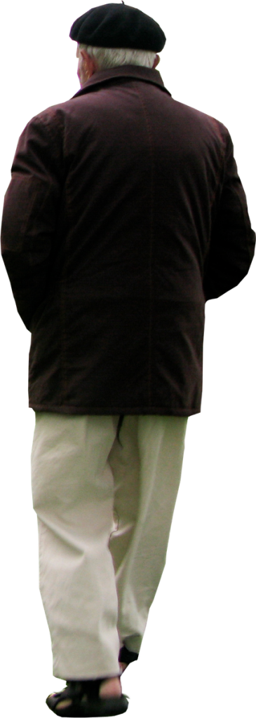 I Went To See My Sister And Parents Yesterday In Vänersborg - Old Man Back Png (365x1024), Png Download