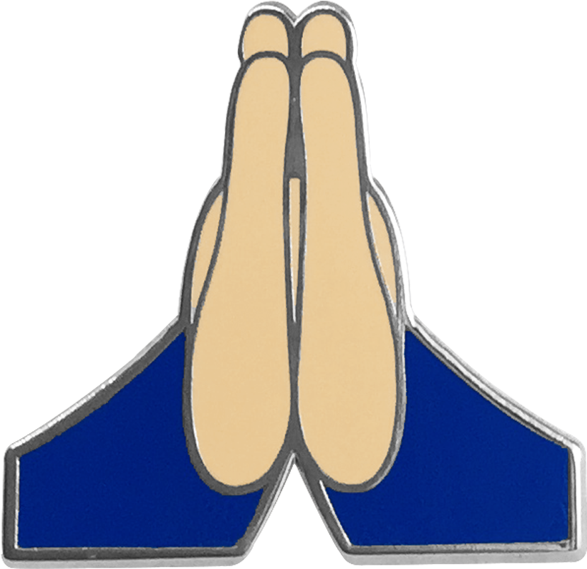 Praying Hands Pin Pins - Emoticons Rezando (918x918), Png Download