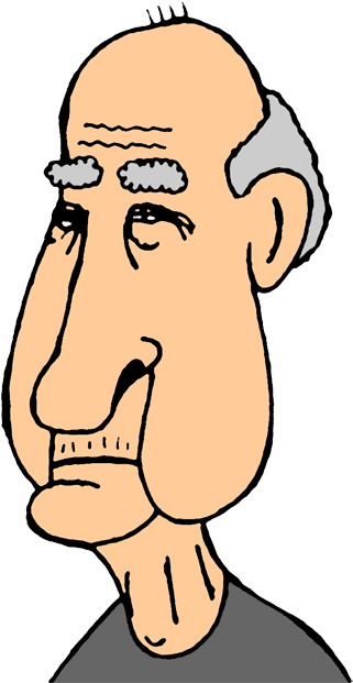 Clip Transparent Stock Free Pictures Clipartix Clip - Old Man Face Cartoon (335x623), Png Download