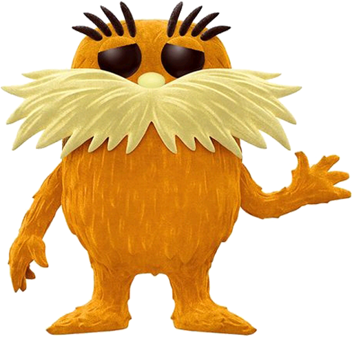 Lorax Flocked Sdcc 2017 Us Exclusive Pop Vinyl Figure - Dr Seuss Funko Pop Lorax (600x600), Png Download