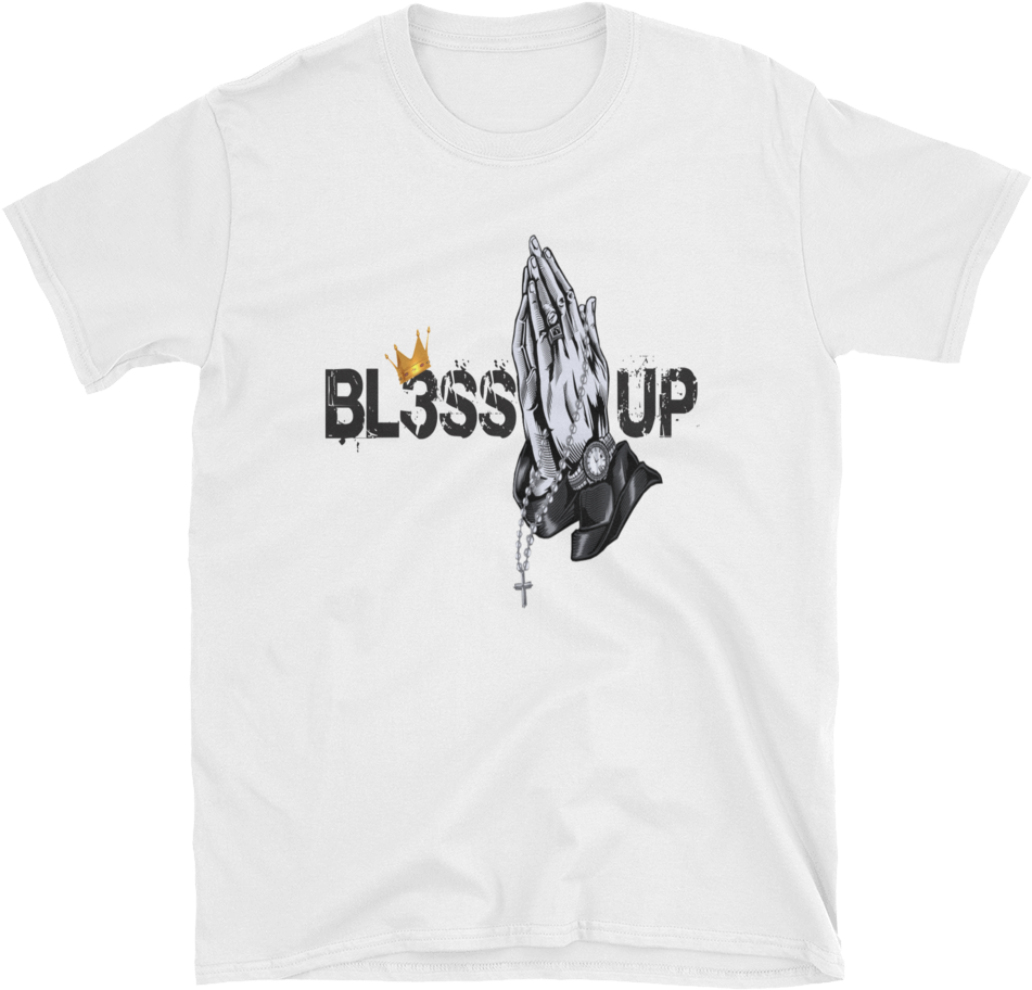 Image Of White Prayer Hands Unisex Tee - Shopco Technologies Corp. (1000x1000), Png Download